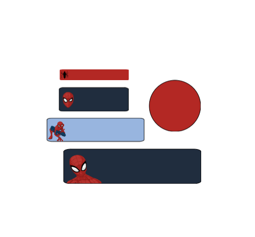 Spiderman School Name Label Packs
