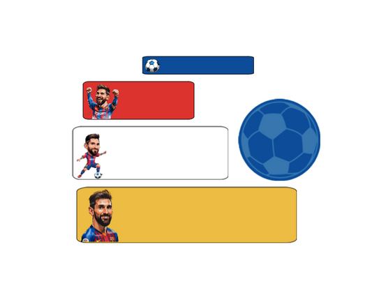 Barcelona ( Messi ) School Name Label Packs