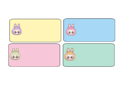 Labubu Medium Name Stickers