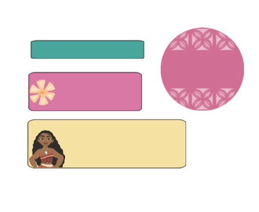 Moana School Name Label Packs